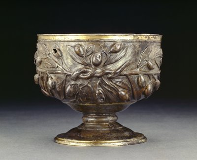 Gobelet en argent doré décoré de branches d